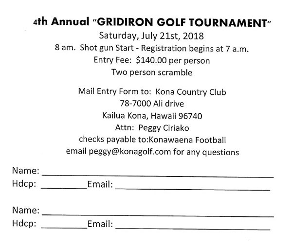 4th Annual "Gridiron Golf Tournament" flyer